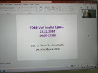 TOBB VERİ EĞİTİMİNE KATILDIK