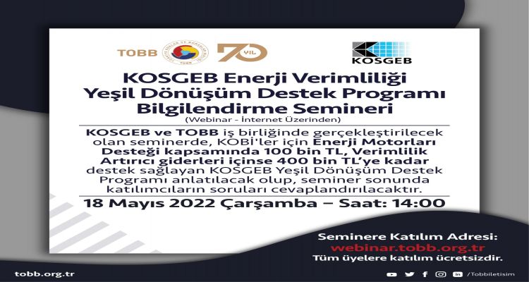 KOSGEB enerji verimliliği yeşil dönüşüm destek programı