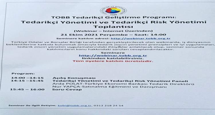 Tedarikçi Yönetimi ve Tedarikçi Risk Yönetimimi Eğitimi