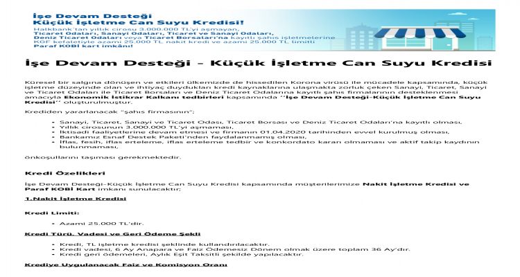 ÜYELERİMİZ İÇİN BİR KREDİ İMKANI DAHA